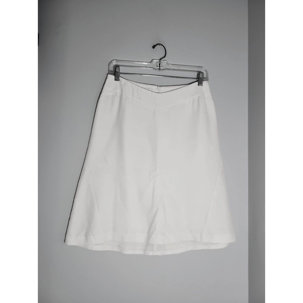 Valentino Roma Vintage Ivory A-line Skirt Stitch Detail Size UA 8/EUR 42